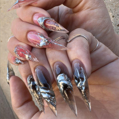 Ombre Almond Press-On Nails