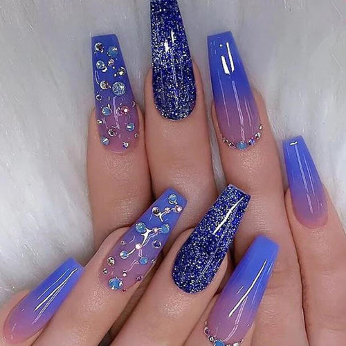 Blue Star Ocean Ballerina Press-On Nails