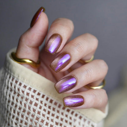 Aurora Purple Glitter Press-On Nails