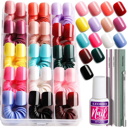 Press-On Nails Bulk Set | 15 Colors, 360 Pieces, All Sizes