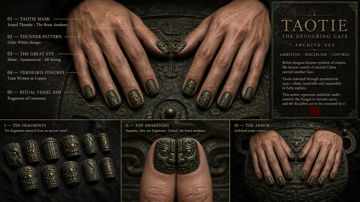 Taotie men's press-on nails lifestyle and design story